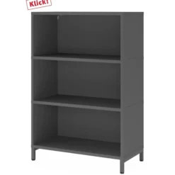 FlexWall | 3 OH | 3 x Korpus mit Sockelgestell Graphit