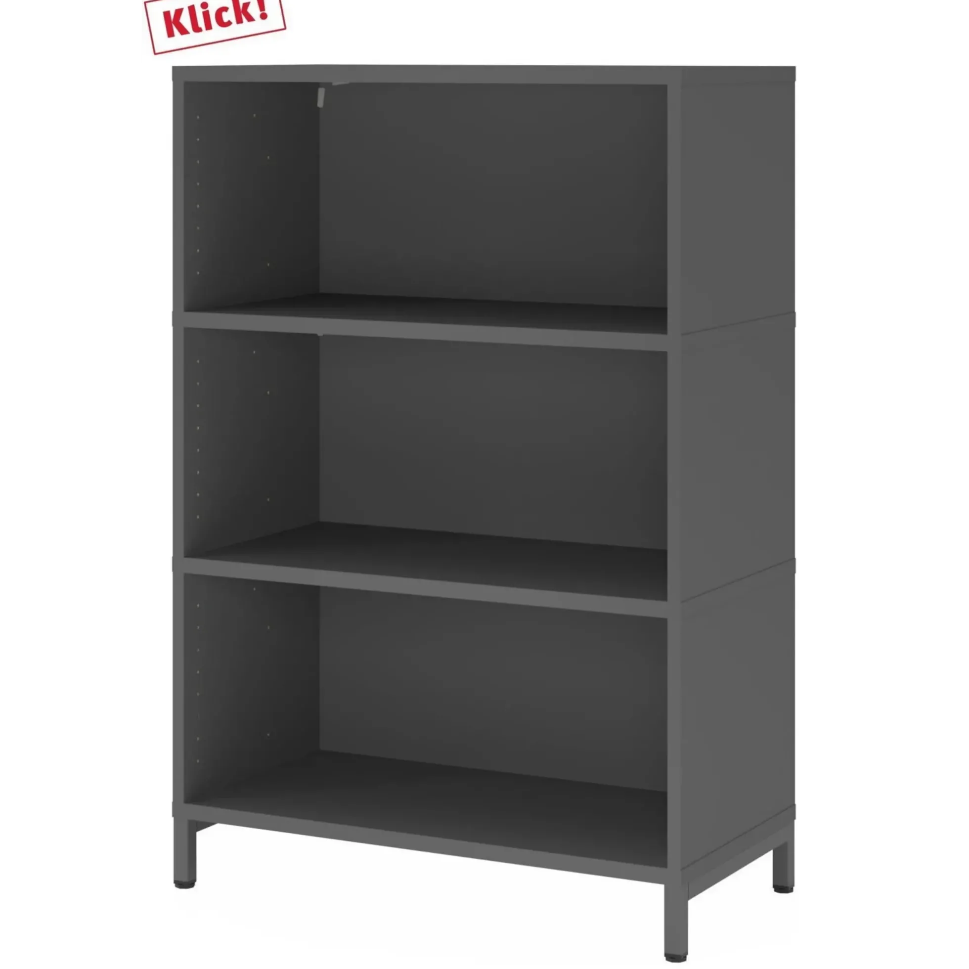 FlexWall | 3 OH | 3 x Korpus mit Sockelgestell Graphit
