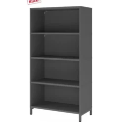 FlexWall | 4 OH | 4 x Korpus mit Sockelgestell Graphit