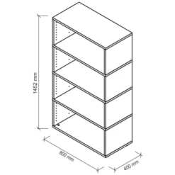 FlexWall | 4 OH | 4 x Korpus mit Stellfüßen Graphit