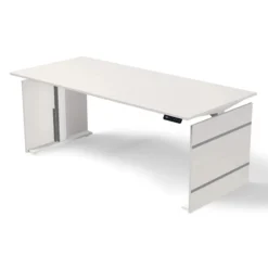 FORM 4 180 | 180x80 | Schreibtisch elektrisch höhenverstellbar - Stehschreibtisch Weiß/Weiß