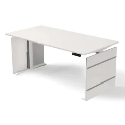 FORM 4 160 | 160x80 | Schreibtisch elektrisch höhenverstellbar - Stehschreibtisch Weiß/Weiß