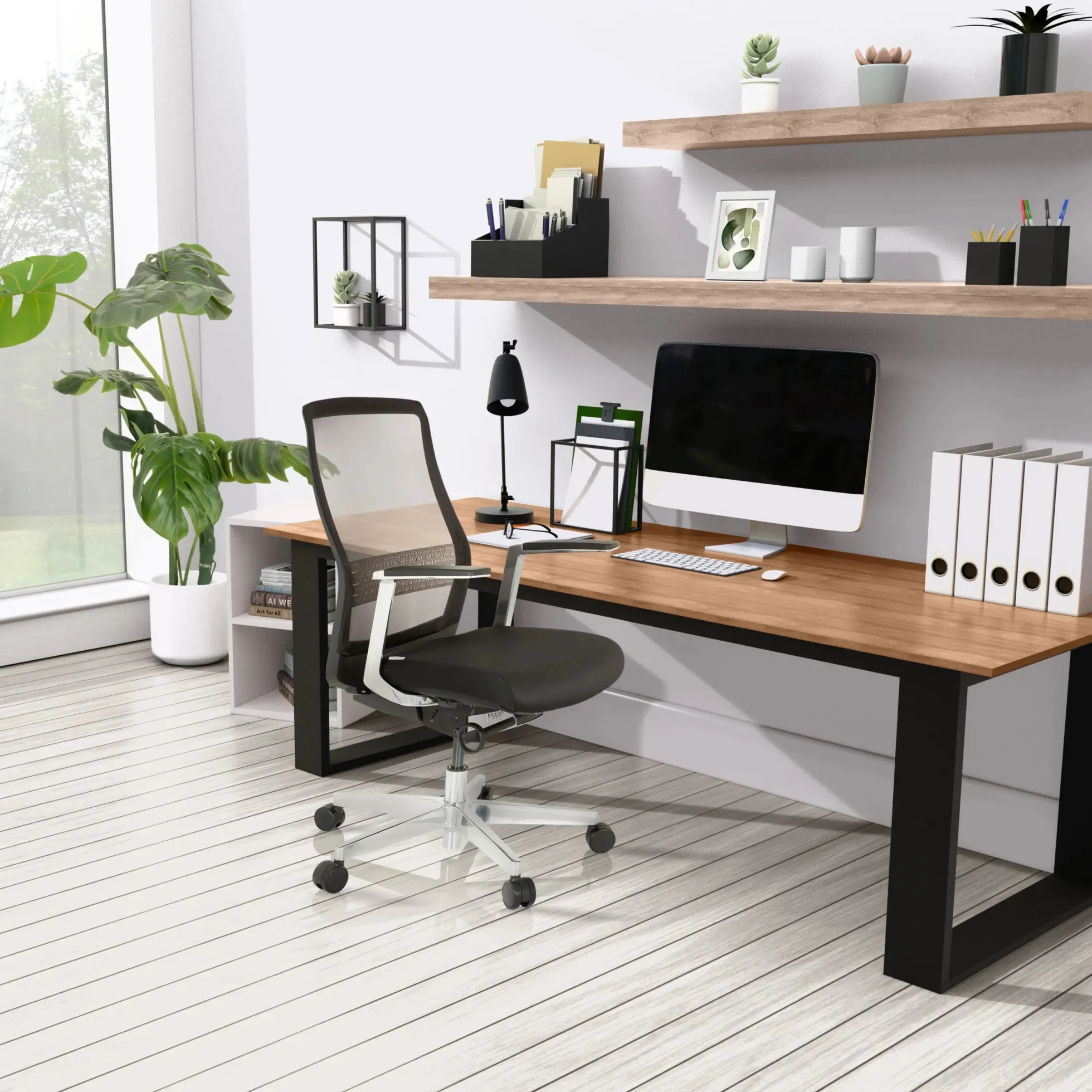 FOUNTAINE PRO - High End Bürostuhl Schwarz