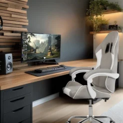 GAMEBREAKER W03 - Gamingstuhl Grau/Weiß