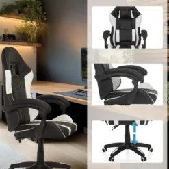 GAMEBREAKER W02 - Gamingstuhl Schwarz/Weiß