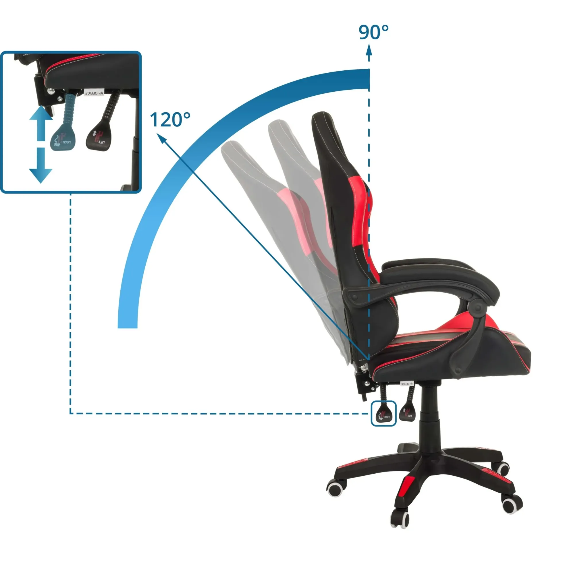 GAMEBREAKER W02 - Gamingstuhl Schwarz/Rot