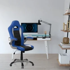 GAME SPORT - Gamingstuhl Schwarz/Weiß/Blau