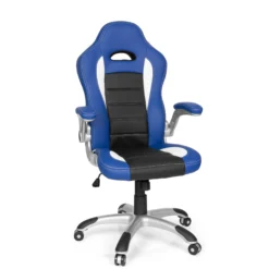 GAME SPORT - Gamingstuhl Schwarz/Weiß/Blau