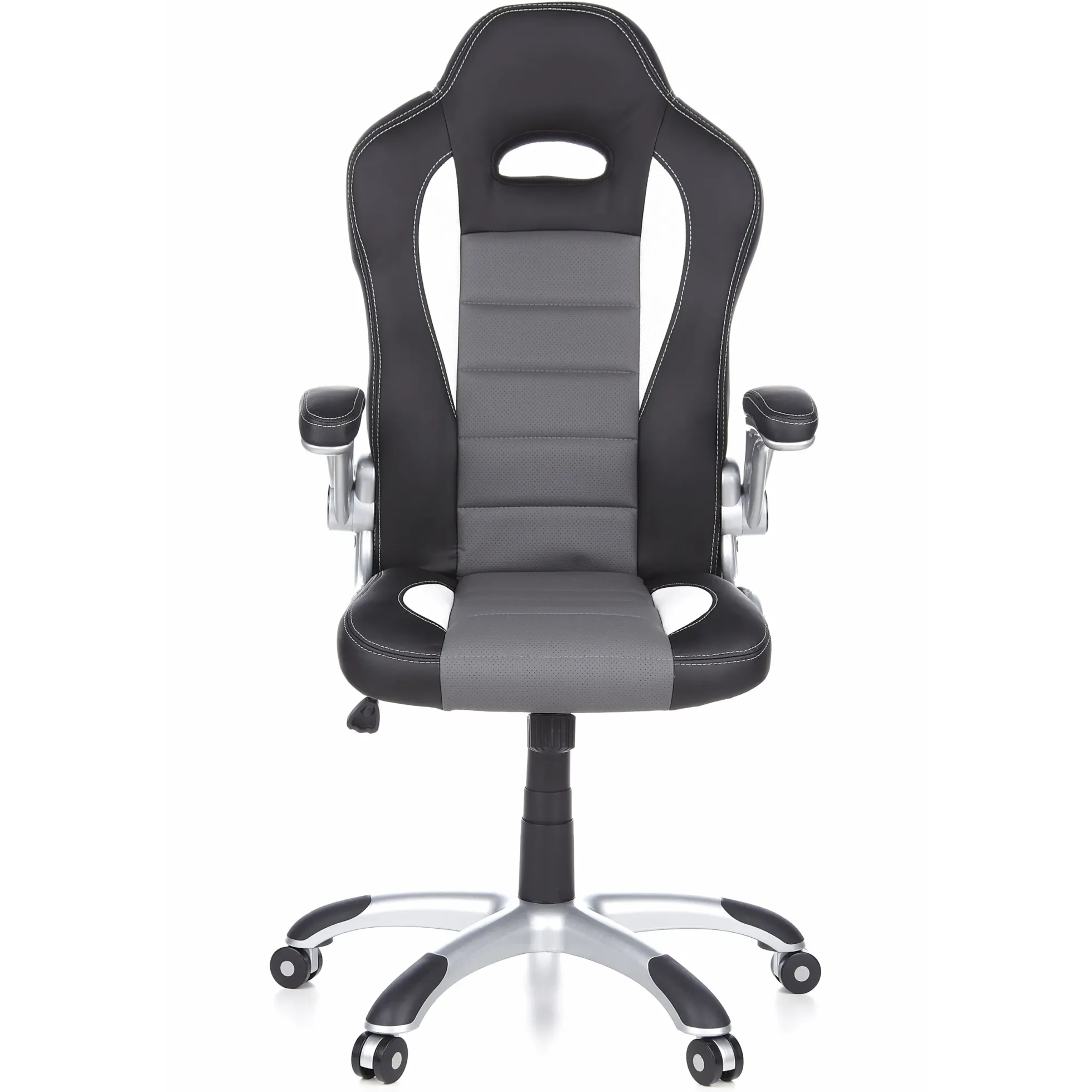 GAME SPORT - Gamingstuhl Schwarz/Weiß/Grau