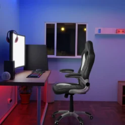 GAME SPORT - Gamingstuhl Schwarz/Weiß/Grau