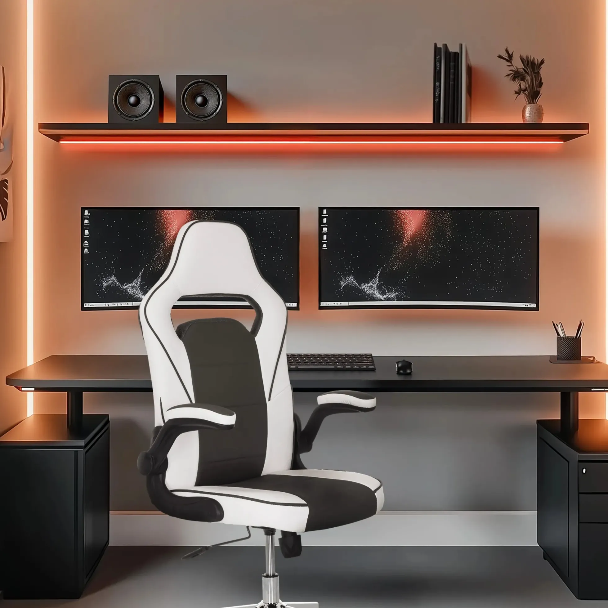GAME SPORT PRO - Gamingstuhl Weiß/Dunkelgrau