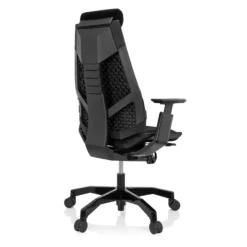 GENIDIA BLACK | Stoff - High End Bürostuhl Schwarz