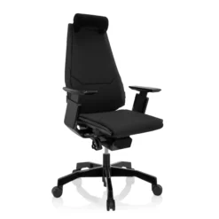 GENIDIA BLACK | Stoff - High End Bürostuhl Schwarz