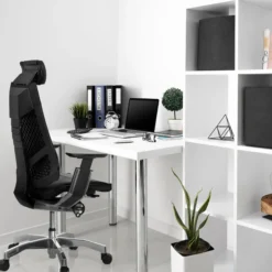 GENIDIA PRO | Leder - High End Bürostuhl Schwarz