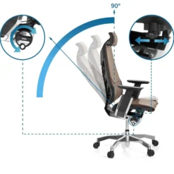 GENIDIA PRO | Leder - High End Bürostuhl Braun/Schwarz