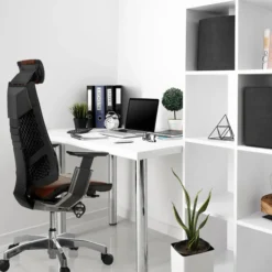 GENIDIA PRO | Leder - High End Bürostuhl Braun/Schwarz