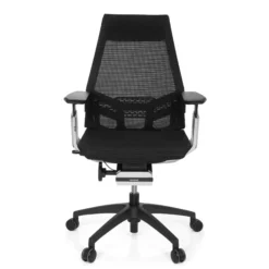 GENIDIA SMART BLACK CM | Netz - Profi Bürostuhl Schwarz/Chrom