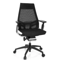 GENIDIA SMART BLACK CM | Netz - Profi Bürostuhl Schwarz/Chrom