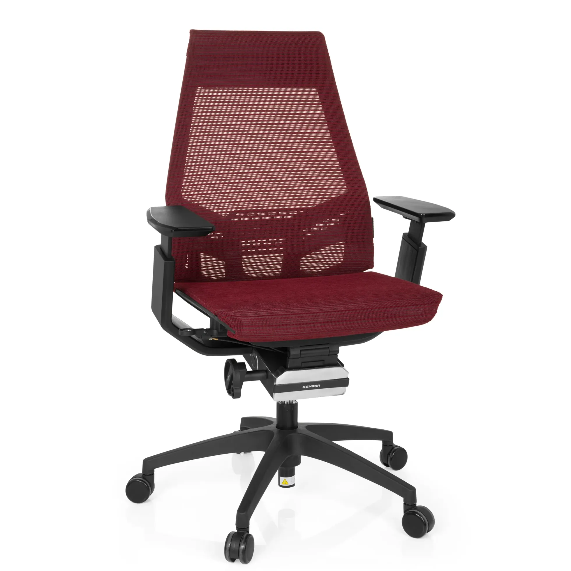 GENIDIA SMART BLACK | Netz - Profi Bürostuhl Rot/Schwarz