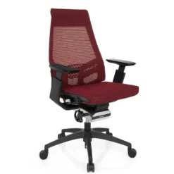 GENIDIA SMART BLACK | Netz - Profi Bürostuhl Rot/Schwarz