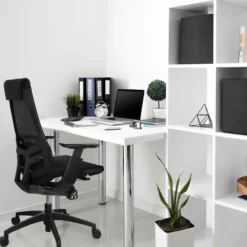 GENIDIA SMART BLACK | Netz - Profi Bürostuhl Schwarz
