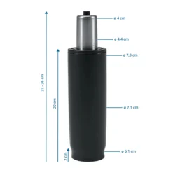 GF-XXL | Größe XXL bis 220 kg - Gasfeder Schwarz