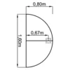 HA60 / HA80 / HA160 Ansatztisch 160x80 Nussbaum