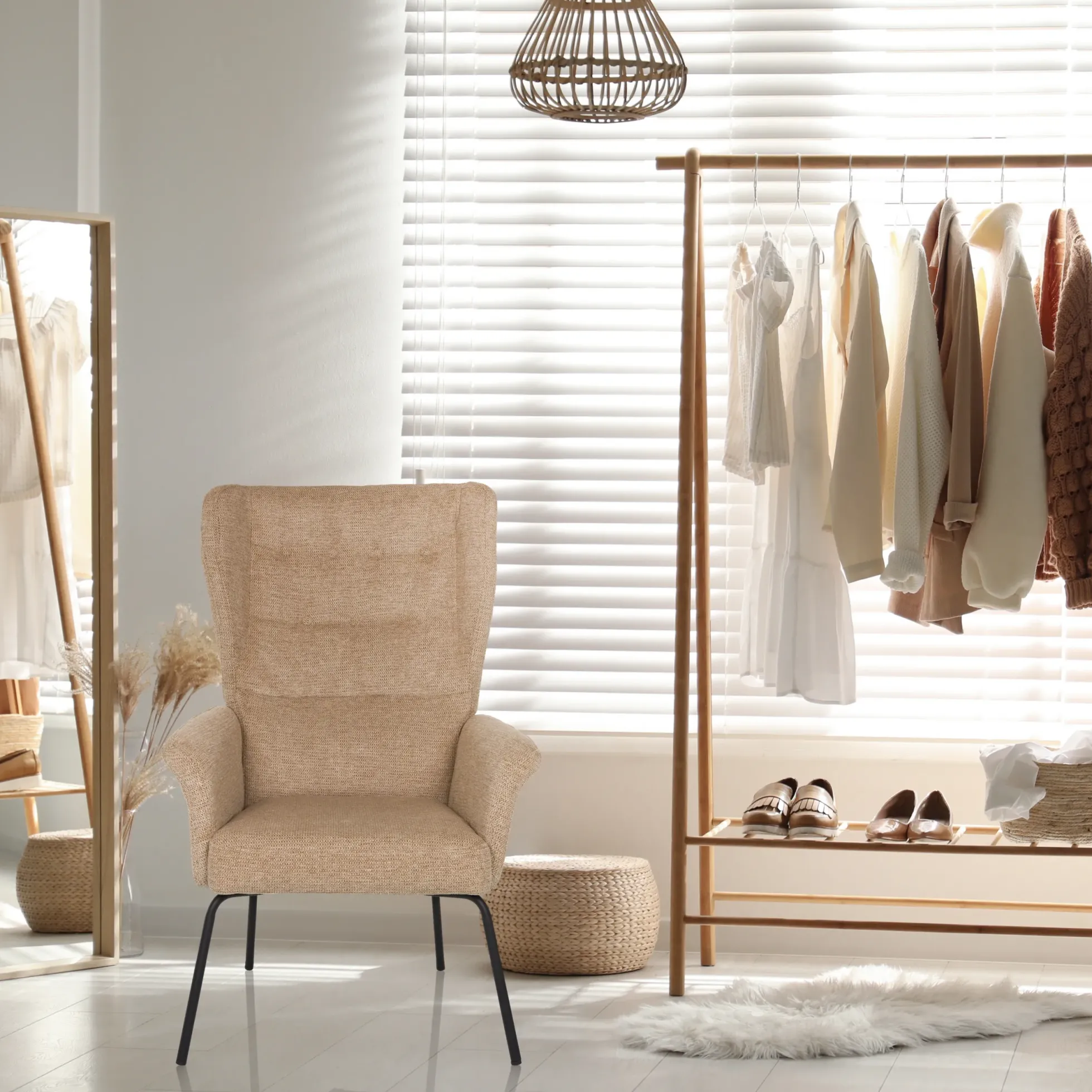 HAVENIO - Polstersessel Beige