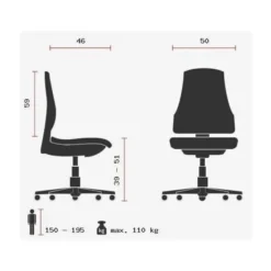 HEAD POINT SY - Profi Bürostuhl Schwarz