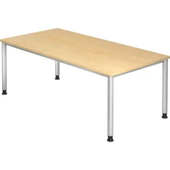 HILO 2E S | Schreibtisch 200 x 100 höhenverstellbar Ahorn