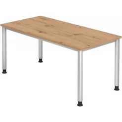 HILO 16 S | Schreibtisch 160 x 80 höhenverstellbar Asteiche