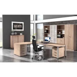 HILO 16 S | Schreibtisch 160 x 80 höhenverstellbar Asteiche