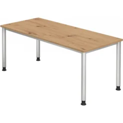HILO 19 S | Schreibtisch 180 x 80 höhenverstellbar Asteiche