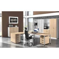 HILO 18 S | Schreibtisch 180 x 100 höhenverstellbar Eiche