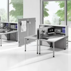 HILO 16 S | Schreibtisch 160 x 80 höhenverstellbar Grau