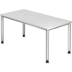 HILO 16 S | Schreibtisch 160 x 80 höhenverstellbar Weiß
