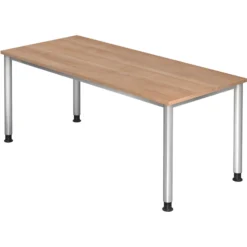 HILO 19 S | Schreibtisch 180 x 80 höhenverstellbar Nussbaum