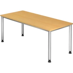 HILO 19 S | Schreibtisch 180 x 80 höhenverstellbar Buche