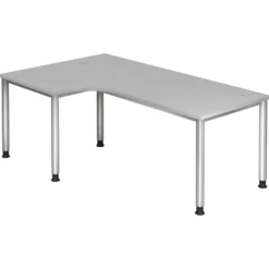 HILO 82 S | Schreibtisch 200 x 120 höhenverstellbar Grau