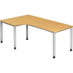 HILO 82 S | Schreibtisch 200 x 120 höhenverstellbar Buche