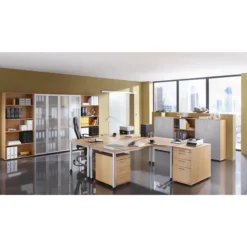 HILO 82 S | Schreibtisch 200 x 120 höhenverstellbar Buche