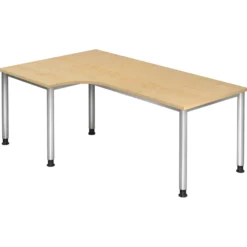 HILO 82 S | Schreibtisch 200 x 120 höhenverstellbar Ahorn