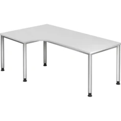 HILO 82 S | Schreibtisch 200 x 120 höhenverstellbar Weiß