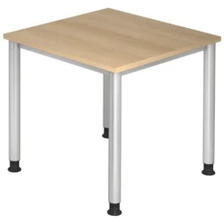 HILO 8 S | Schreibtisch 80 x 80 höhenverstellbar Eiche