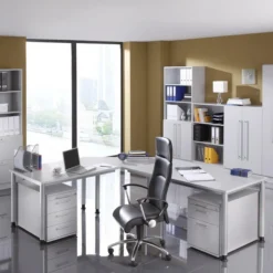 HILO 8 S | Schreibtisch 80 x 80 höhenverstellbar Grau