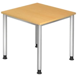 HILO 8 S | Schreibtisch 80 x 80 höhenverstellbar Buche