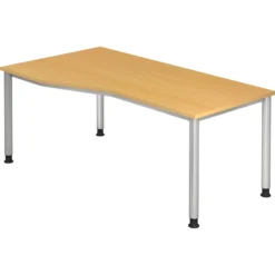 HILO 18 S | Schreibtisch 180 x 100 höhenverstellbar Buche
