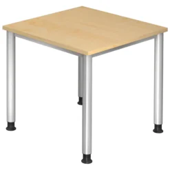 HILO 8 S | Schreibtisch 80 x 80 höhenverstellbar Ahorn