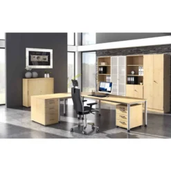 HILO 18 S | Schreibtisch 180 x 100 höhenverstellbar Ahorn