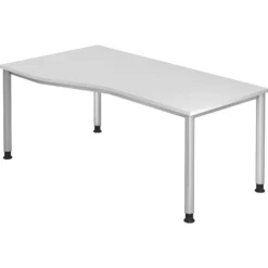 HILO 18 S | Schreibtisch 180 x 100 höhenverstellbar Weiß
